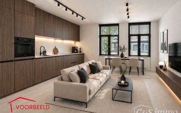 Dit charmante vernieuwde appartement met terras gevestigd in een klein gebouw,  biedt een perfecte balans tussen comfort en stijl, gelegen in de levendige en vernieuwende wijk Stuivenberg. 
Dit appartement ligt op wandelafstand van het parkcomplex Stuiven