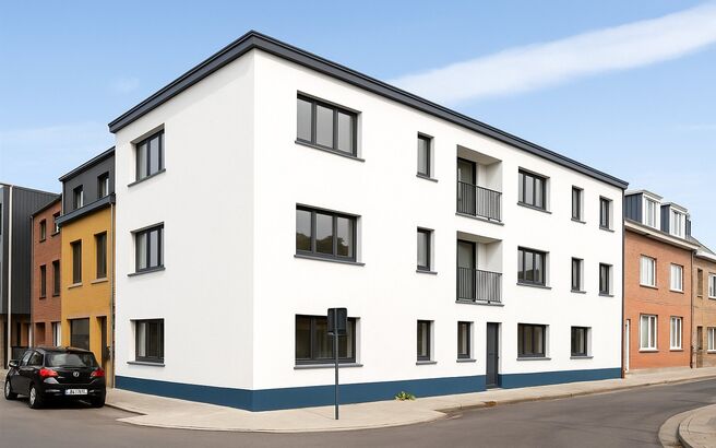 Laatse unit te koop met mooi rendement
Stap binnen in dit smaakvol afgewerkte appartement, gelegen in een klasse vol gerenoveerd gebouw op wandelafstand van het centrum van Edegem.
De inkomhal biedt directe toegang tot de moderne open keuken, volledig uit