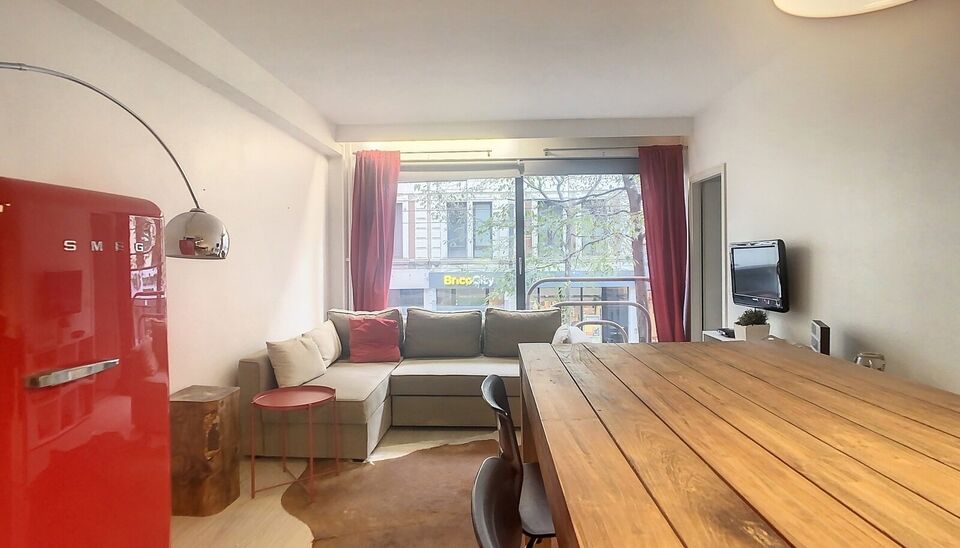 Gezellig en bemeubeld &eacute;&eacute;nslaapkamer appartement, centraal gelegen tussen de hippe modewijk en het trendy Zuid. Via de lift naar eerste verdieping. Privatieve inkomhal met toegang tot toilet en vestiairekast. Lichte woonkamer (ca. 28 m&sup2;) op laminaat met