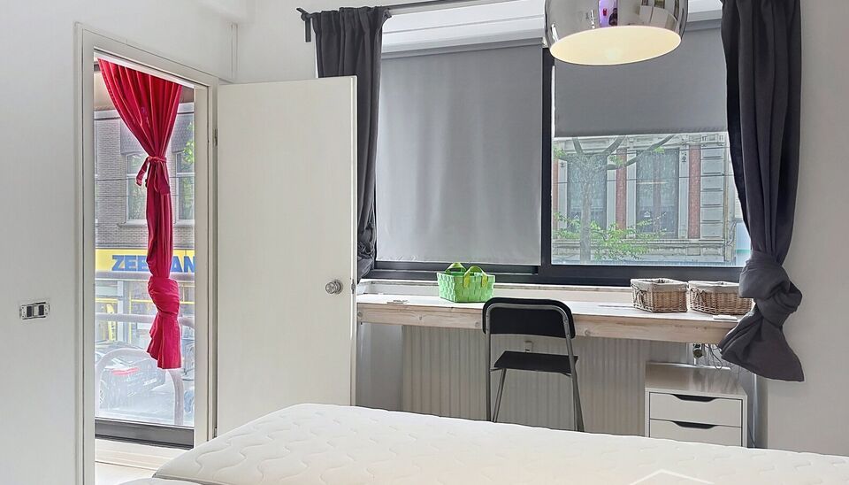 Gezellig en bemeubeld &eacute;&eacute;nslaapkamer appartement, centraal gelegen tussen de hippe modewijk en het trendy Zuid. Via de lift naar eerste verdieping. Privatieve inkomhal met toegang tot toilet en vestiairekast. Lichte woonkamer (ca. 28 m&sup2;) op laminaat met