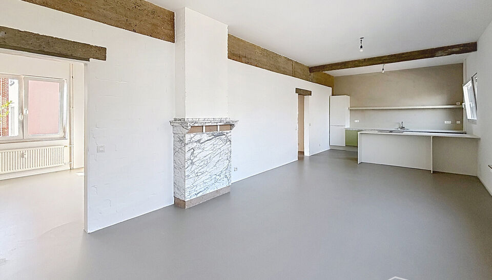 Dit aangename appartement bevindt zich op de eerste verdieping van een kleinschalig gebouw met lift, op een uitstekende ligging op wandelafstand van het Te Boelaarpark.
Via de inkomhal met vestiaire betreedt u de woning. De lichtrijke leefruimte geniet da