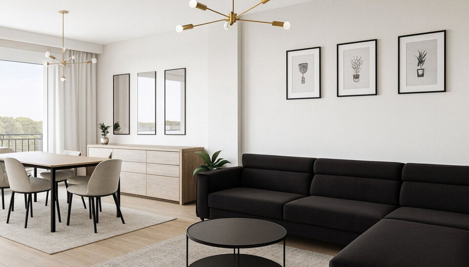 Lichtrijk appartement op de 6e verdieping met een aangenaam en open uitzicht. Bij het binnenkomen van dit appartement betreedt u de inkomhal (ca5 m²), uitgerust met praktische ingebouwde kasten. De woonkamer (ca. 28 m²) is voorzien van een onderhoudsvri
