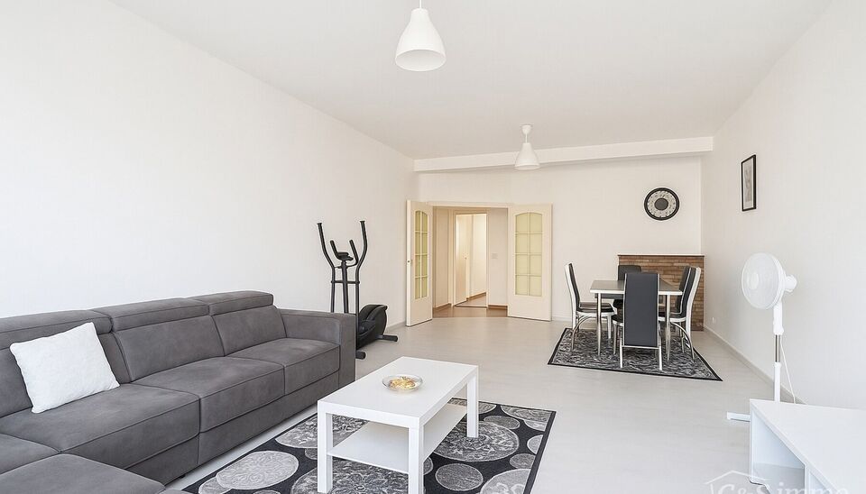 Dit appartement is ideaal gelegen aan de statige Jan Van Rijswijcklaan, één van de belangrijkste invalswegen tot het stadscentrum vanuit het zuiden. U betreedt het appartement vanuit de inkomhal (ca.12m²)  op tegelvloer, voorzien van maar liefst 3 berg