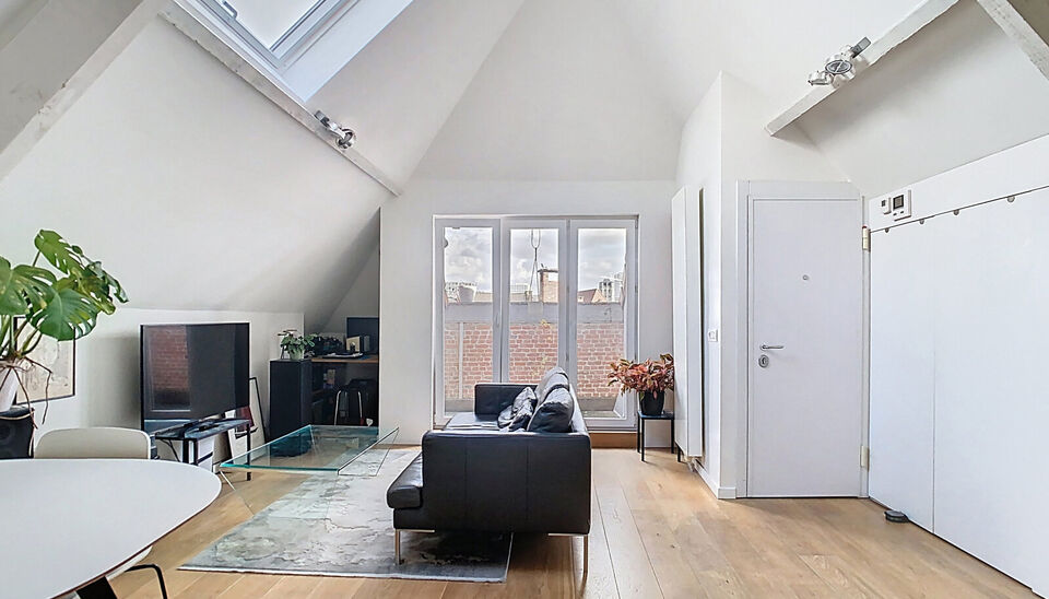 In een voormalige neoclassicistische burgerwoning, volledig gerenoveerd en omgevormd tot een kleinschalig appartementsgebouw met EPC-label B, vind je dit stijlvolle appartement van 57 m&sup2;. Instapklaar wonen in het hart van Antwerpen!

Het appartement bevi