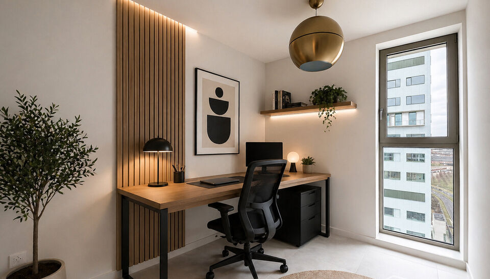 Luxe nieuwbouw appartement op de 20e verdieping met 270 graden uitzicht over Antwerpen, Park Spoor Noord, het Eilandje en de dokken. De lichtrijke leefruimte (ca. 26 m&sup2;) met open  keuken (ca. 6 m&sup2;) is voorzien van een keramische kookplaat, dampkap, koel