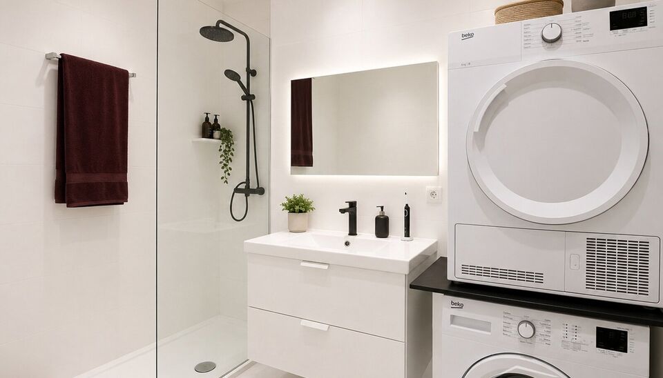Stijlvol gerenoveerd appartement op de tweede verdieping van een kleinschalig gebouw.
Inkomhal, lichtrijke leefruimte (31 m&sup2;), afgewerkt met een mooie laminaatvloer. De grote vernieuwde ramen zorgen voor overvloedig natuurlijk licht en een open gevoel.
D