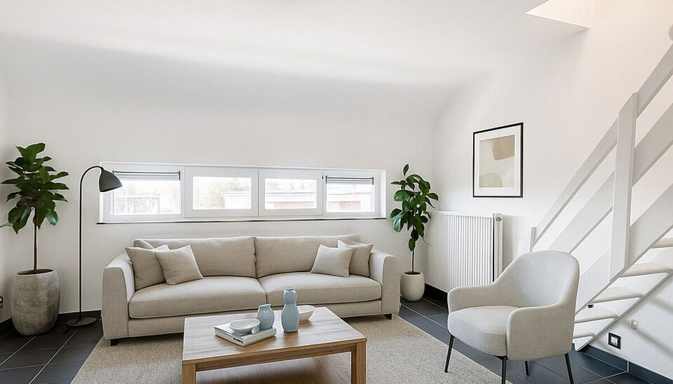 Triplexwoning op de tweede verdieping van een kleinschalig en rustig gebouw in het hart van Deurne. Dankzij de lage gemeenschappelijke kosten en aparte nutsvoorzieningen geniet je hier van betaalbaar wonen, zonder verrassingen. De woning is verdeeld over