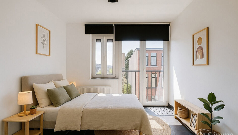 Triplexwoning op de tweede verdieping van een kleinschalig en rustig gebouw in het hart van Deurne. Dankzij de lage gemeenschappelijke kosten en aparte nutsvoorzieningen geniet je hier van betaalbaar wonen, zonder verrassingen. De woning is verdeeld over