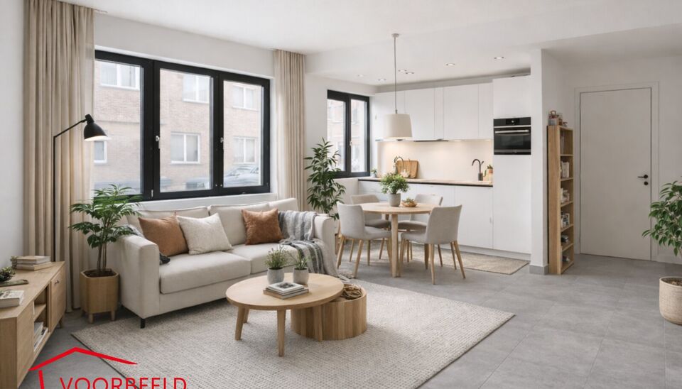 Laatse unit te koop! 4% rendement
Stap binnen in dit smaakvol afgewerkte appartement, gelegen in een klasse vol gerenoveerd gebouw op wandelafstand van het centrum van Edegem.
De inkomhal biedt directe toegang tot de moderne open keuken, volledig uitgerus