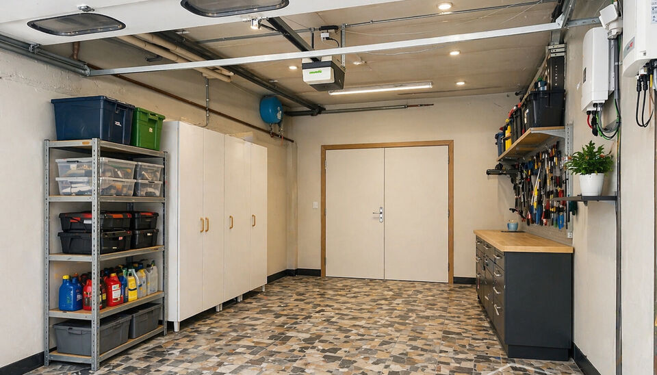 Gebouw met op het gelijkvloers de mogelijkheid tot een commerci&euml;le handelsruimte en een ruime duplexwoning (ca.180m&sup2;), centraal gelegen in Hoboken.
Het gelijkvloers beschikt over een ruime garage met plaats voor twee wagens, een bureau en een praktische