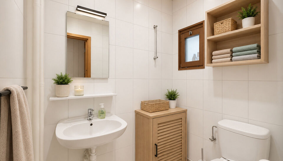 Via de inkomhal krijg je toegang tot de drie slaapkamers op de benedenverdieping. Aansluitend vind je een ruimte met toilet en douchekamer mogelijkheden, verder komt u in de veranda die uitgeeft op de gezellige tuin. Op de eerste verdieping komt u de woon