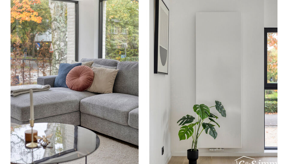 Een lichtrijke karaktervolle open bebouwing met zonnige tuin op 560m&sup2;. De woning is gerenoveerd in 2025 en gelegen op de grens met Vriesdonk op wandelafstand van het centrum.
De lichtrijke inkomhal verwelkomt u en zet meteen de toon voor het warme interi